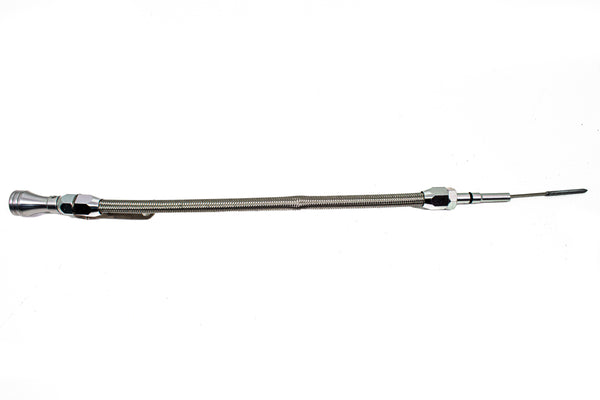 CFR PERFORMANCE STAINLESS BRAIDED CHRYSLER HEMI 5.7L, 6.1L, 6.4L CENTER SUMP PAN FLEXIBLE DIPSTICK - NATURAL