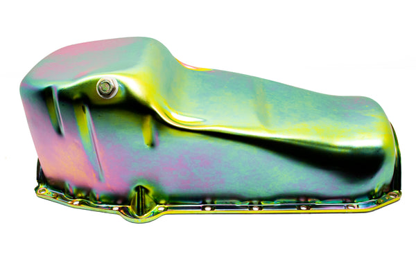 1958-79 CHEVY SMALL BLOCK 283-305-327-350-400 STOCK OEM STYLE OIL PAN - ZINC