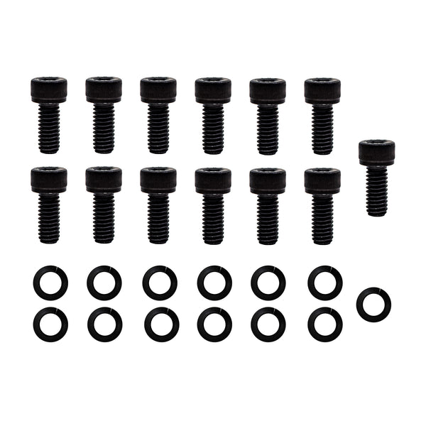 CHEVY-GM TURBO TH-350 TH-400 TRANSMISSION PAN BOLT KIT (13 PCS) - BLACK
