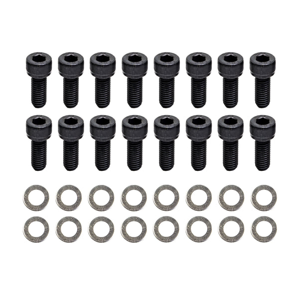 CHEVY-GM 700R4 TRANSMISSION PAN BOLT KIT (16 PCS) - BLACK