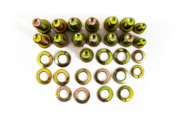 CFR Performance Oil Pan Bolts Kit SHC – 17-Piece Steel Bolt & Lock Washer Set -Zinc