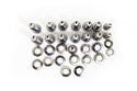 CFR Performance Oil Pan Bolts Kit SHC – 17-Piece Steel Bolt & Lock Washer Set – Chrome Finish