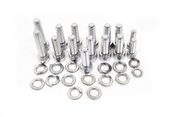 CFR Performance Oil Pan Bolts Kit SHC – 17-Piece Steel Bolt & Lock Washer Set – Chrome Finish