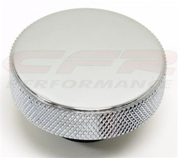 CHEVY FORD MOPAR BILLET ALUMINUM ROUND RADIATOR CAP - CHROME