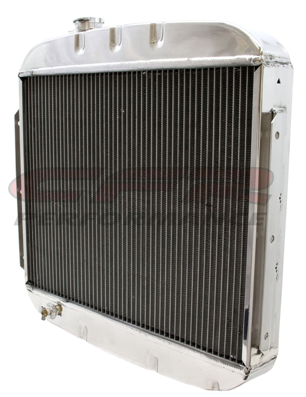 CFR 1955-57 CHEVY DIRECT FIT ALUMINUM RADIATOR - DIRECT REPLACEMENT - POLISHED