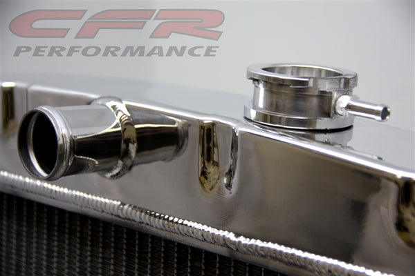 CFR 1955-57 CHEVY DIRECT FIT ALUMINUM RADIATOR - DIRECT REPLACEMENT - POLISHED