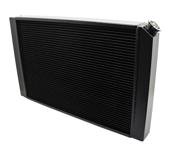 ALUMINUM EMC 2 1970-81 CHEVY CAMARO RADIATOR DIRECT FIT LS CONVERSION - BLACK