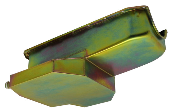 STEEL 1958-1979 CHEVY SB 283-427 ROAD RACING OIL PAN W- WINDAGE TRAY - ZINC