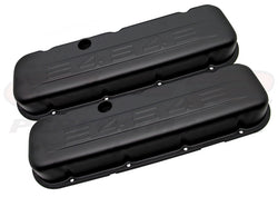 1965-95 CHEVY BIG BLOCK 396-427-454-502 TALL STEEL VALVE COVERS W- 454 LOGO - BLACK