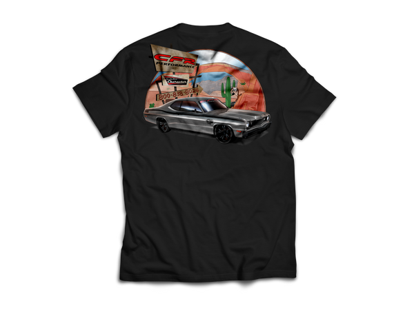 CFR T-Shirt - Black Plymouth Duster Cotton Short Sleeve